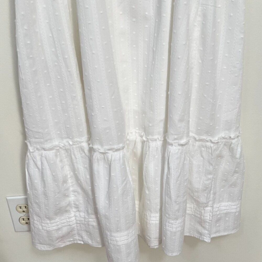 Nautica Womens Tiered Sleeveless Ruffle Midi Dress in Bright White Size L - Picture 4 of 12